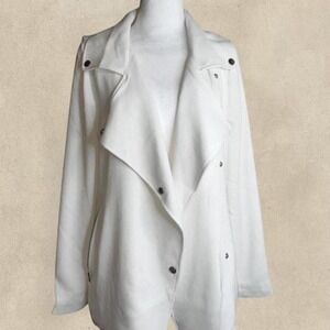 Joan Vass Studio White Jacket – Size Small Chic